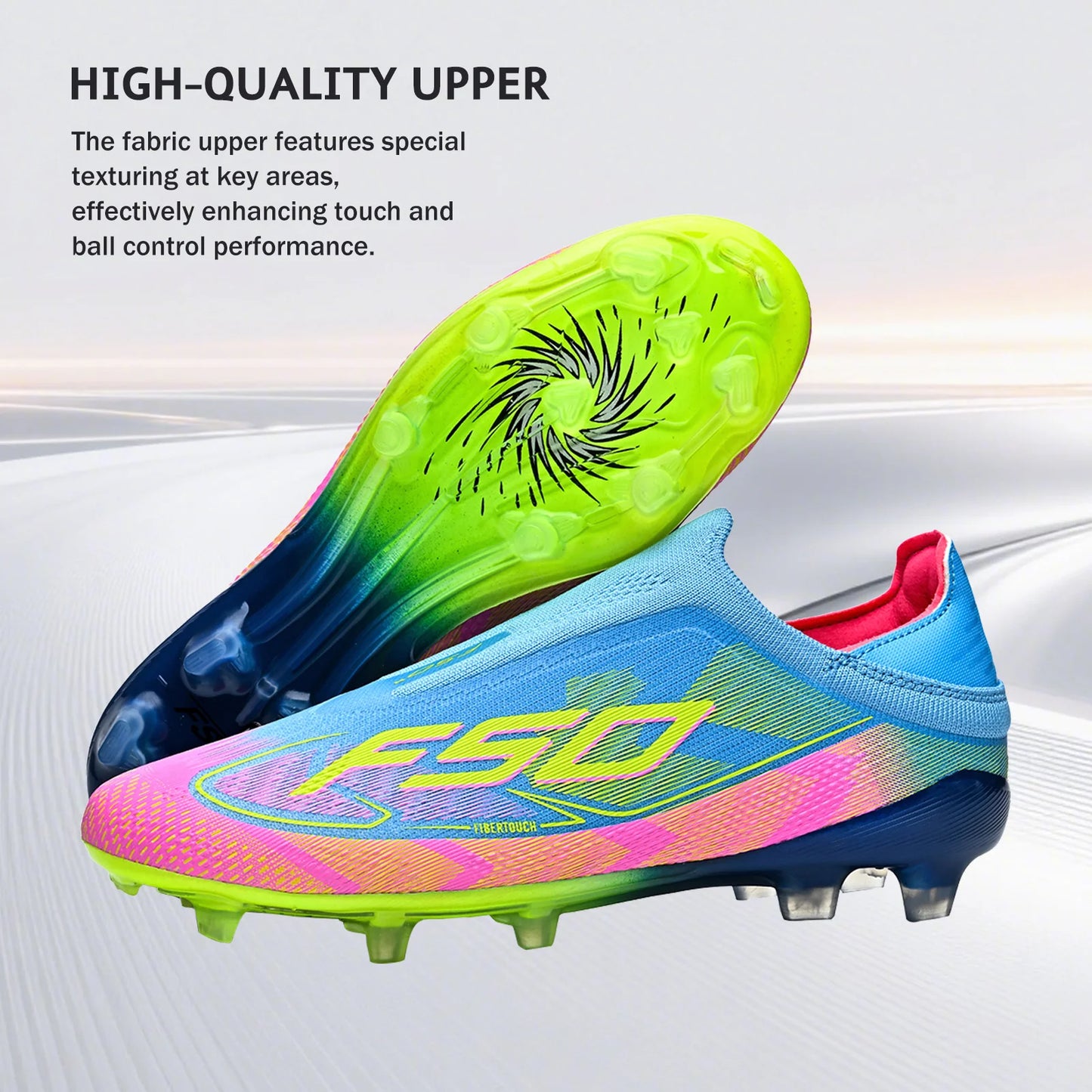 AG/FG Soccer Cleats for Men Women Kids Youth PU Fabric Upper TPU Sole Non-Slip Wear-Resistant for Natural Grass Sports Pitch Training