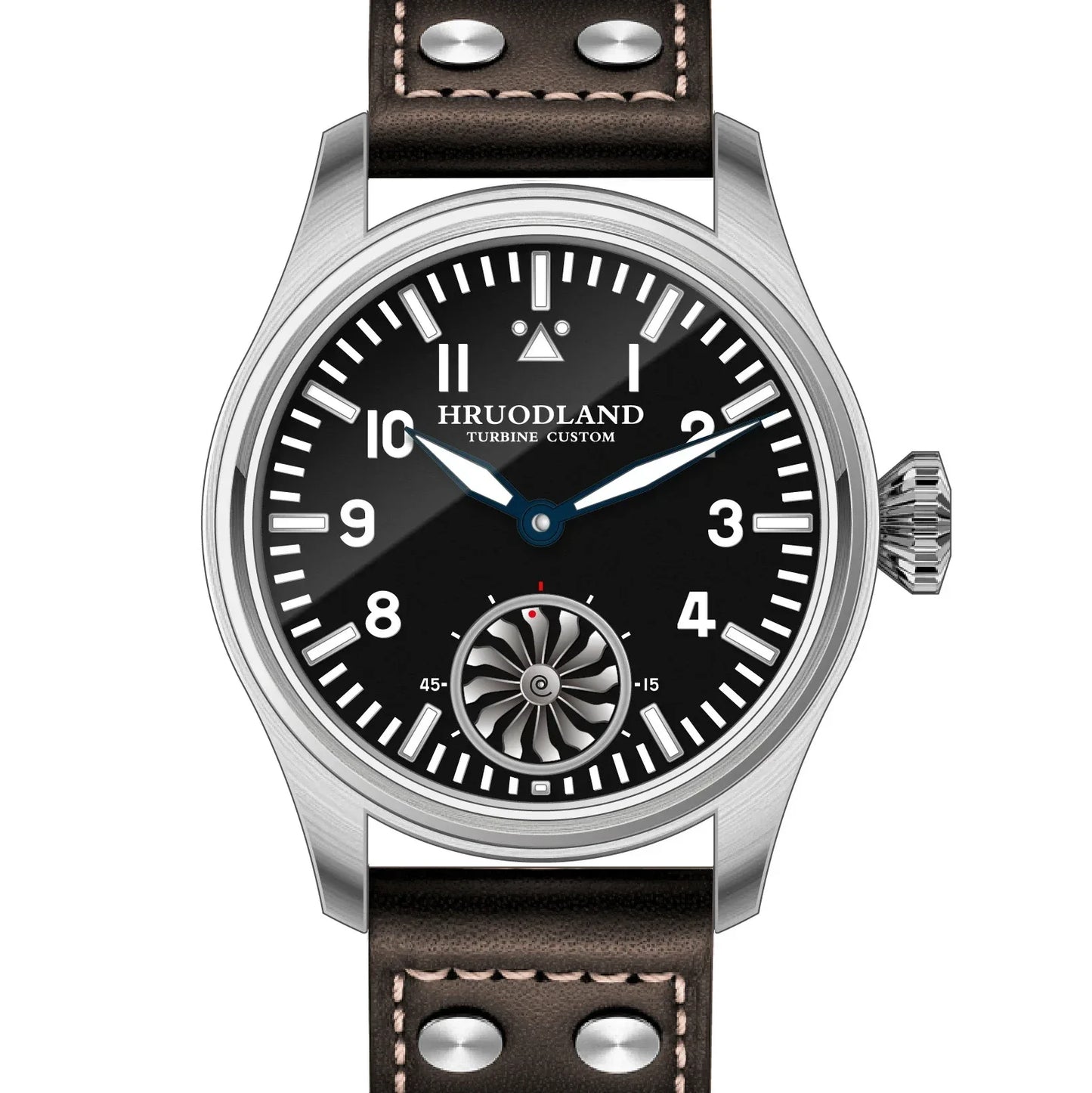 Hruodland 2025 Neue mechanische Herrenuhr Seagull ST3620 Retro-Pilot 43MM BGW-9 Leuchtend Saphirglas Turbine Reloj Hombre