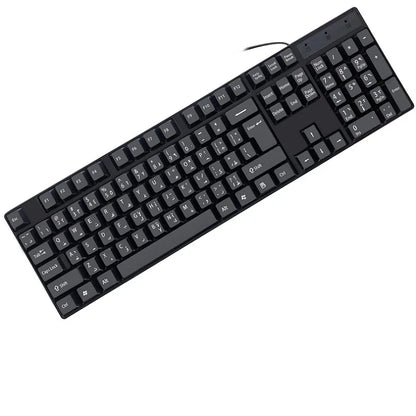 Keycap con lettere spagnole, francesi, russe e arabe per tastiera gaming USB cablata 104 tasti per computer