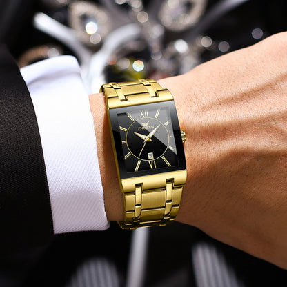 Reloj de pulsera de lujo BINBOND con mecanismo de cuarzo de alta precisión para hombre, luminiscente, resistente al agua, con fecha automática, fabricado en acero inoxidable duradero y de estilo informal.