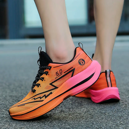 Men's Sports Running Shoes, Casual Marathon, Lightweight, Comfortable Women's Athletic Non-Slip Walking Sneakers, Outdoor Couple Shoes