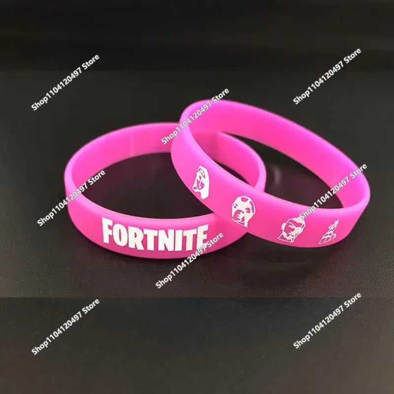 Pulseira Fortnite de Fitness em Silicone de Borracha, Vermelha e Preta, Sem Inscrição, 1 Peça, Presente para Homem, Mulher e Criança, Venda por Grosso