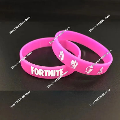 Pulseira Fortnite de Fitness em Silicone de Borracha, Vermelha e Preta, Sem Inscrição, 1 Peça, Presente para Homem, Mulher e Criança, Venda por Grosso