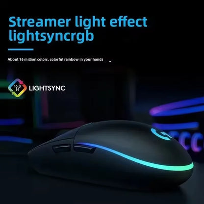 Logitech G102 Wired Gaming Mouse RGB Backlight 8000DPI Optical Sensor 6 Programmable Buttons for PC Laptop Gamers