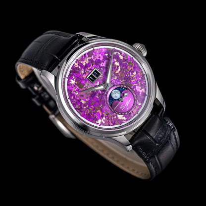 Automatic Man Watch Moon-Phase ST2528 Movement Waterproof Mechanical Wristwatches Sapphire Crystal Titanium Dials Clock S401 New