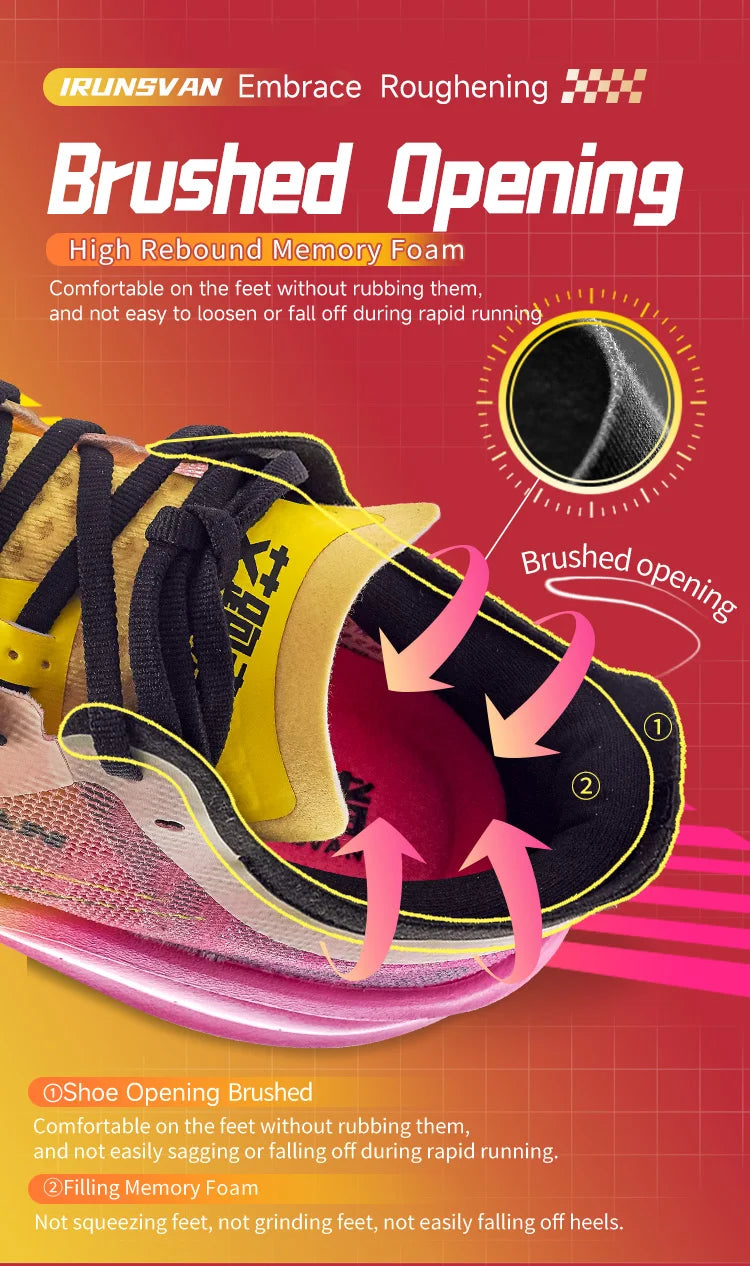 IRUNSVAN Sapatilhas de Corrida para Homem Respiráveis, Calçado Desportivo Leve para Maratona com Placa de Carbono, Sapatilhas Casuais Confortáveis para Treino Atlético