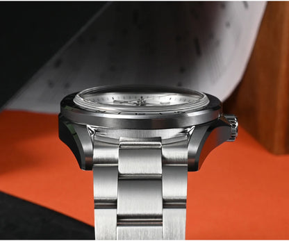 Reloj de lujo para hombre San Martin 39mm con esfera de aventurina, NH34 GMT automático mecánico, zafiro, resistente al agua, luminoso, SN0129