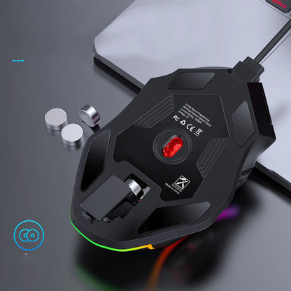 Gaming Mouse RGB Wired Mouse 12800 DPI 12 Keys Macro Definition Computer Replacement Accessories Photoelectric Working