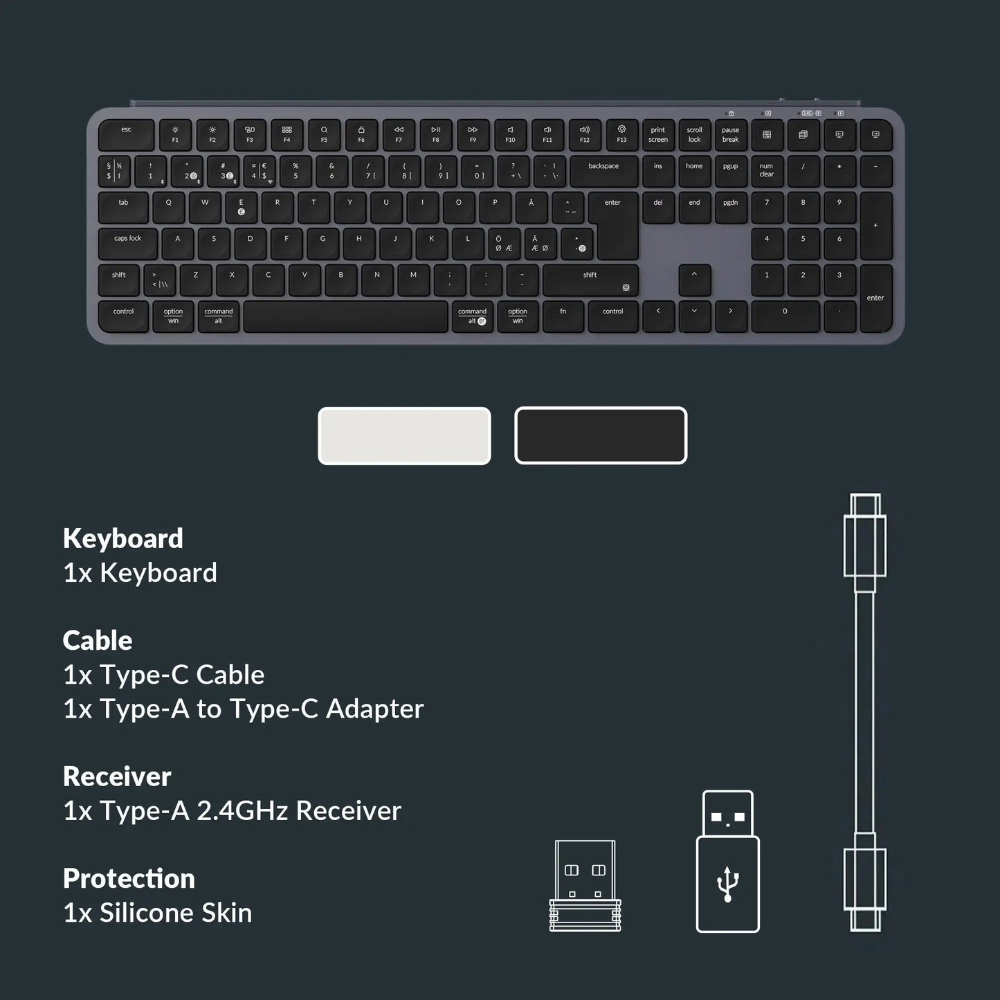 Teclado inalámbrico ultrafino Keychron B6 Pro con distribución ISO, tamaño completo, portátil y ligero, conexiones 2.4GHz y Bluetooth
