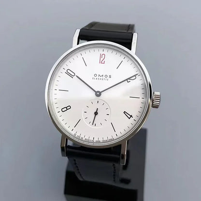 Men's 38mm automatic mechanical watch suitable for Seagull ST1701 self-winding movement, waterproof transparent back wristwatch.