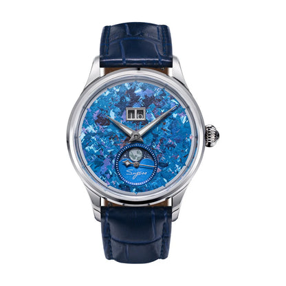 Automatic Man Watch Moon-Phase ST2528 Movement Waterproof Mechanical Wristwatches Sapphire Crystal Titanium Dials Clock S401 New