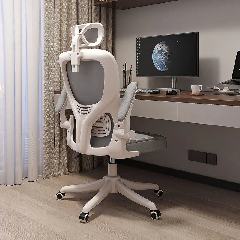 Nova cadeira de computador giratória em malha, confortável para casa, com elevação, ergonómica, para uso prolongado, dormitório, escritório, estudo e eSports