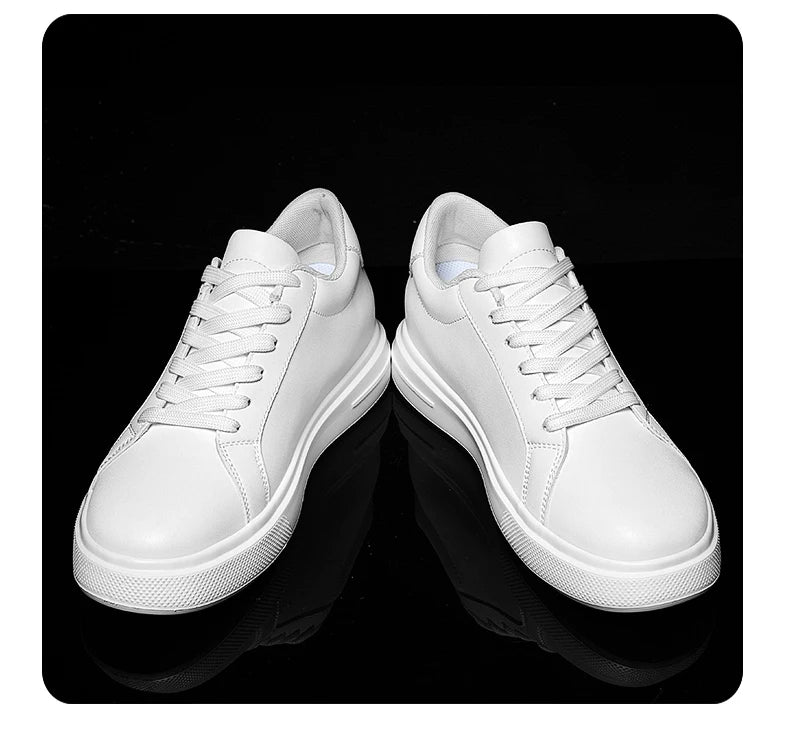 New Men's Sneakers Elevator Shoes Height Increasing Insole 6-10CM High Heels Leather Sport Shoes Men's Shoes