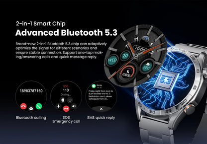 HAYLOU Solar 5 Smart Watch 1.58'' AMOLED Display Smart Watch Voice Calling 24H Health Monitoring 100+ Sport Modes Smartwatch