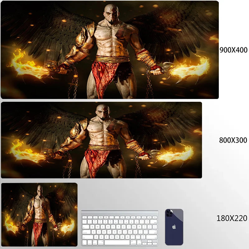 Gaming God of War Mouse Pad 80x30 Computer Accessories Mousepad Xxl Game Mats Deskmat Gamer Desk Mat Mause Anime Office Pc Pads