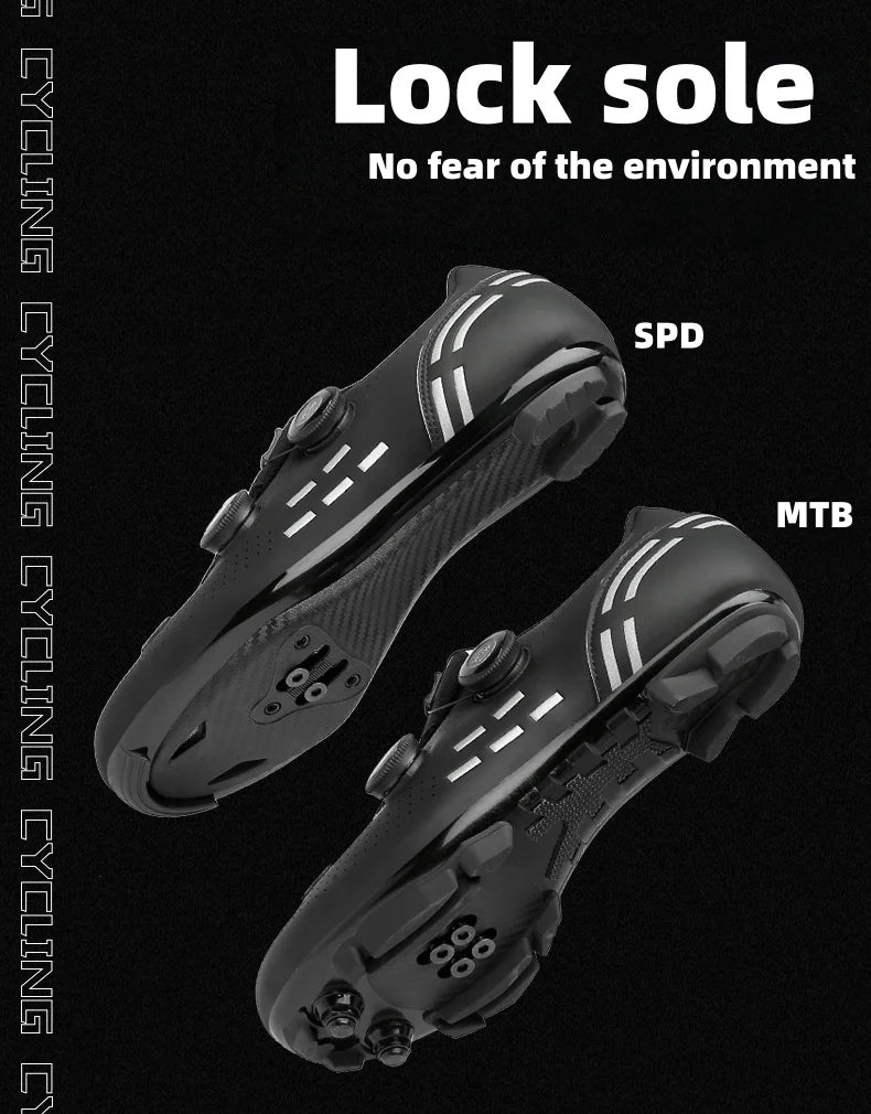 Sapatos de Ciclismo de Alta Qualidade para Homem SPD Autoencaixe Estrada Bicicleta Desporto Sapatos de Ciclismo MTB de Montanha Antiderrapantes para Mulher 36-47