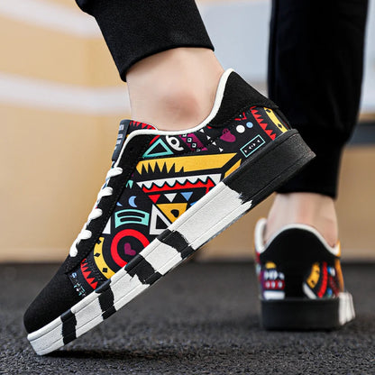 YRZL skateboard shoes for men, canvas sneakers, casual breathable walking shoes, lightweight flat shoes, street trend sport shoe