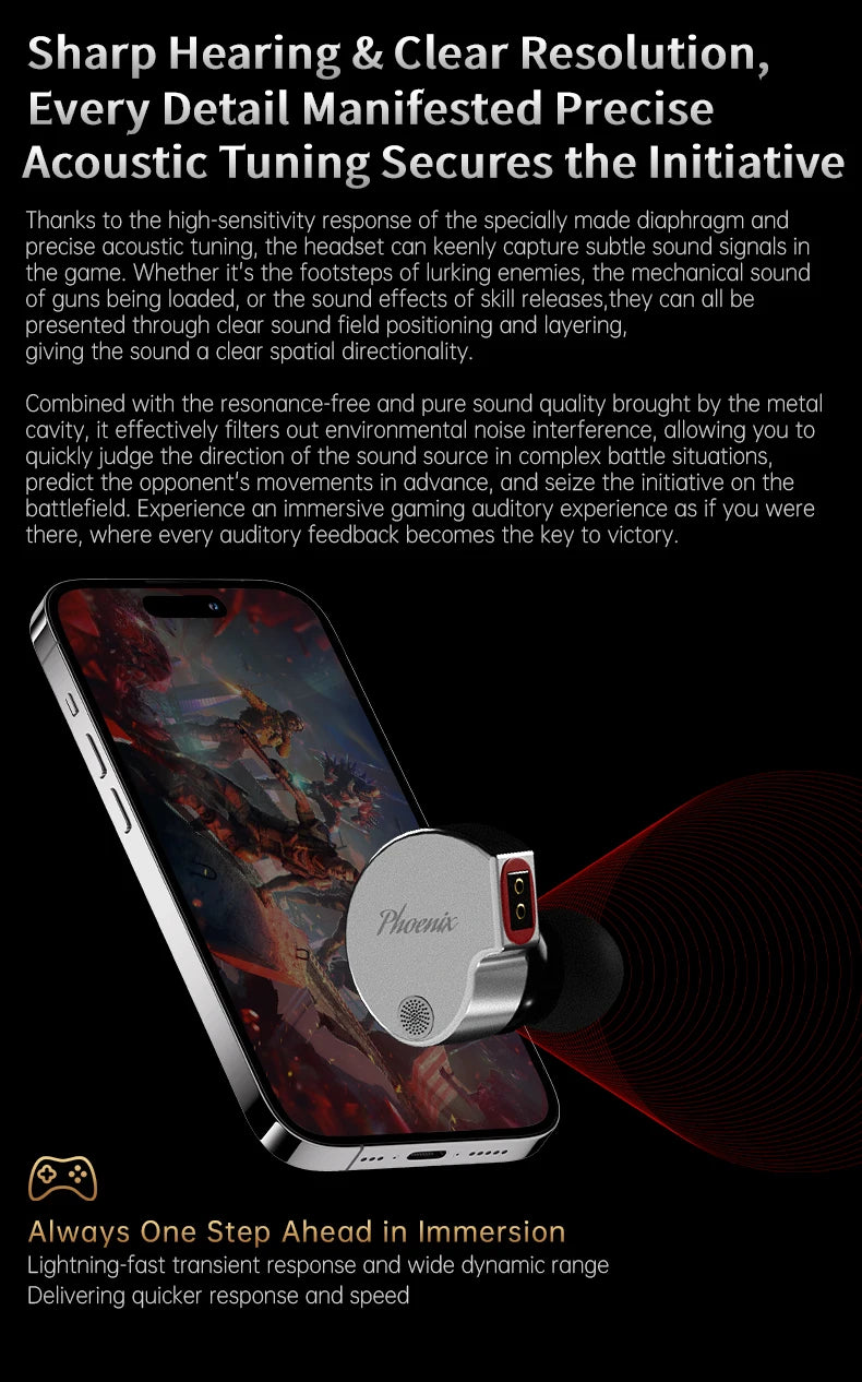 CCA Phoenix HiFi Wired Earphones Metal Alloy In-Ear Headphones with 10mm Dual Magnetic Dynamic Driver for Gaming & Music