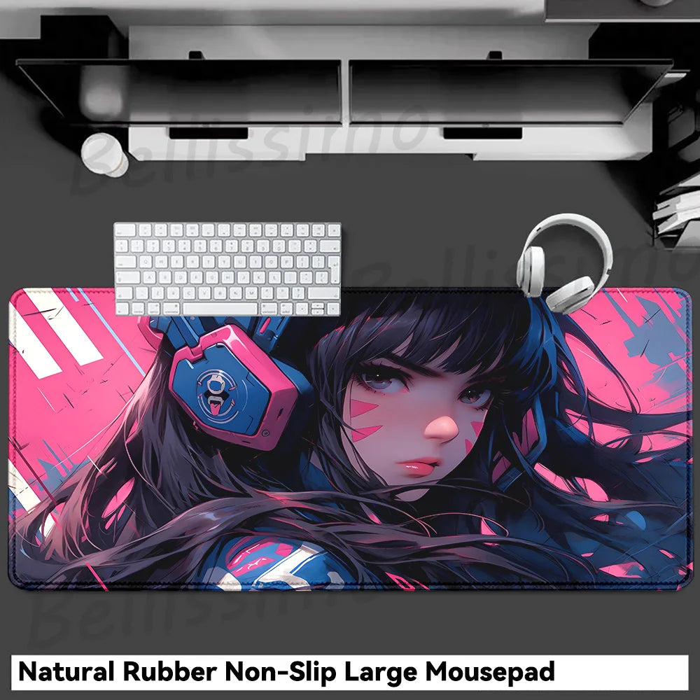 Gaming Accessories Overwatch D.Va Mouse Pad Large Keyboard Mousepad PC Cabinet Deskmat XXL Extended Mats Gamer Mousepad