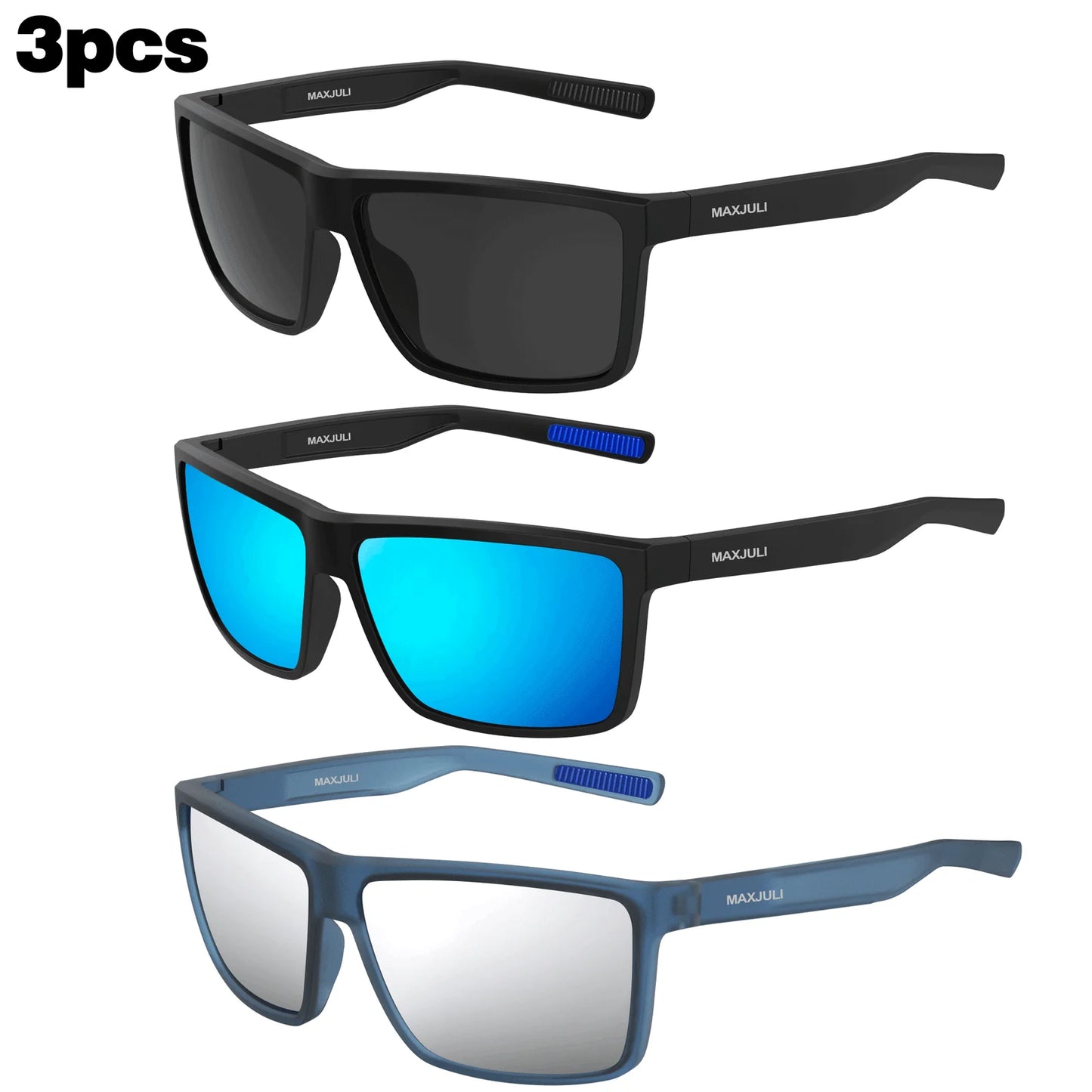 MAXJULI Polarized Big Sunglasses for Men Women with Big Heads UV 400 Protection 8125