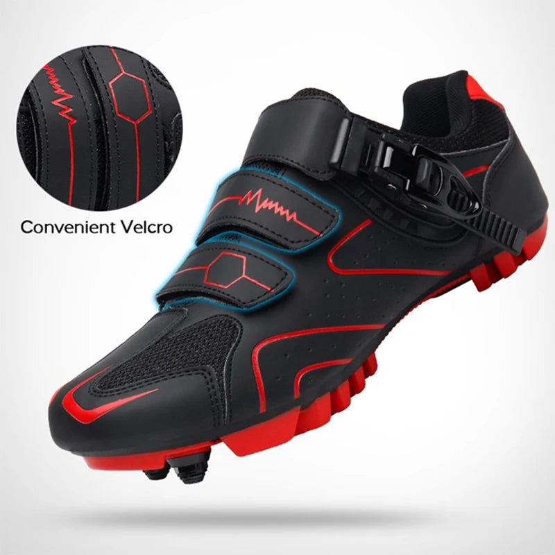 Mountain Bike Shoes Men's Cycling Shoes Quick Ratchet Buckle Compatible with SPD System Pedal for Indoor Outdoor Women MTB Shoes