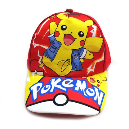 Cartoon Pokemon Baseball Cap Pikachu Hat Adjustable Pokemon Cosplay Hip Hop kids Girls Boys Anime Figure Toys children Gifts