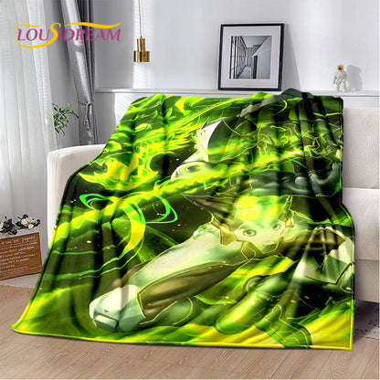 Overwatch Game Gamer D.Va Reaper Soft Plush Blanket, Flannel Blanket Throw Blanket for Living Room Bedroom Bed Sofa Picnic Kid 3D