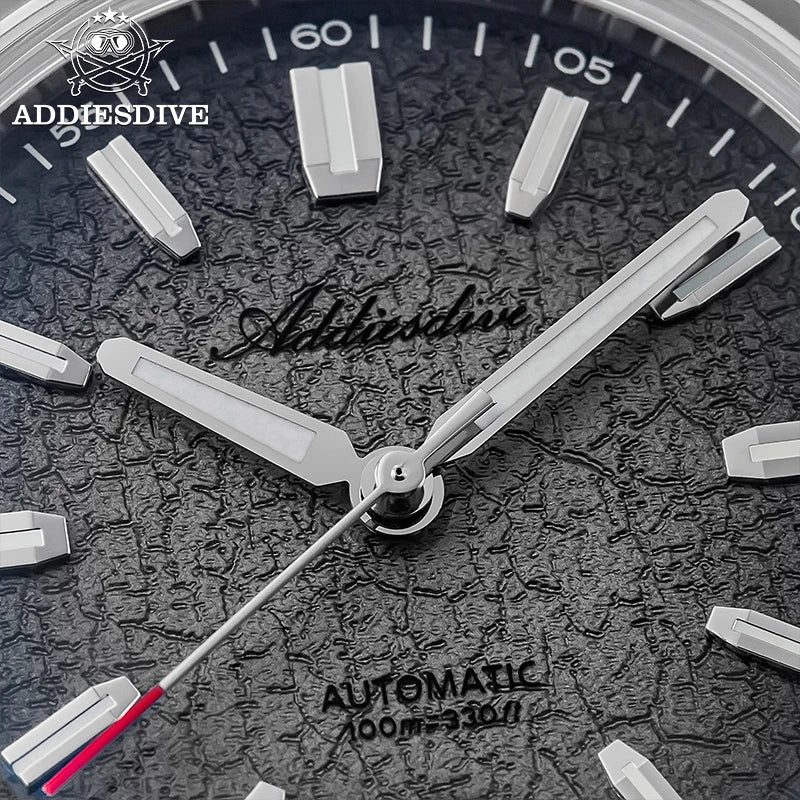 ADDIESDIVE New 2026 Luxury Men's Mechanic Quartz Analog Watch Super Luminous Steel Watch 10Bar Bubble Glass Personalized Watches