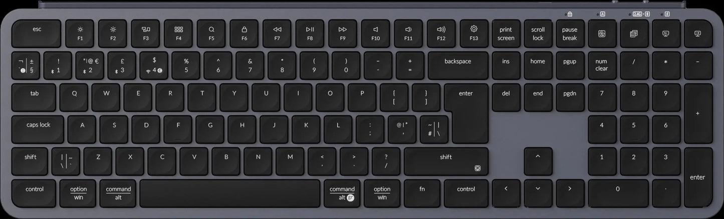 Teclado inalámbrico ultrafino Keychron B6 Pro con distribución ISO, tamaño completo, portátil y ligero, conexiones 2.4GHz y Bluetooth