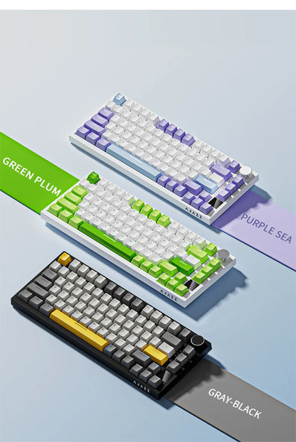 Tastiera meccanica da gaming AJAZZ AK820 Pro cablata e wireless, tri-mode, retroilluminazione RGB, switch hot-swap, layout compatto 70%, PC/Mac