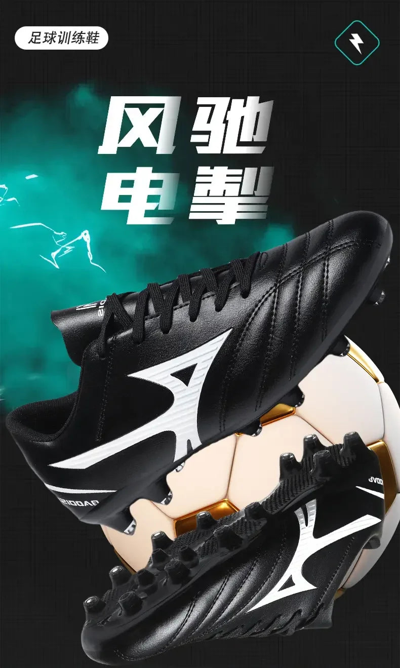 New Arrival Main Push Soccer Cleats with Long Broken Studs, Outdoor Sports Football Shoes