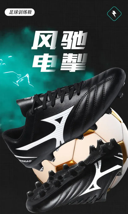New Arrival Main Push Soccer Cleats with Long Broken Studs, Outdoor Sports Football Shoes