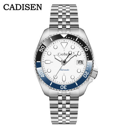 CADISEN New Luminous Men Mechanical Wristwatches Ceramic Bezel Sapphire Glass Automatic Watch Men Relogio Masculino
