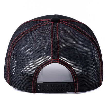 Cappellino da baseball unisex in rete, modello Trucker classico con motivo motociclistico, traspirante, estivo, in stile streetwear per uomo e donna