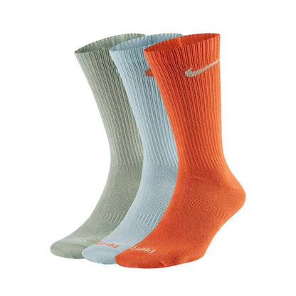 Chaussettes de sport Nike Air Jordan pour homme et femme, montant jusqu'aux genoux, lot de 3, chaussettes de basket-ball confortables et respirantes SX5544-017