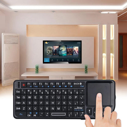 A8 Mini Wireless Keyboard 2.4G 7 Color Backlit 3 in 1 Handheld Keyboard with Touchpad Air Mouse for Android TV Box PC Tablet
