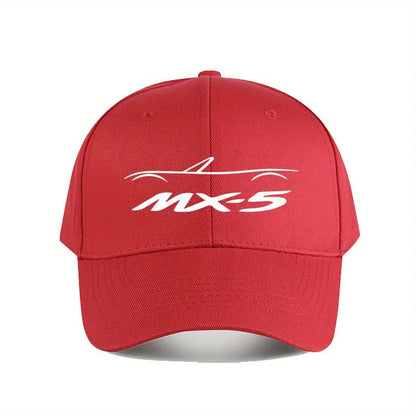 Șapcă de baseball MX5 NA pentru bărbați și femei – Șapcă elegantă din poliester negru cu logo alb, rezistentă, potrivită pentru pescuit în aer liber și ținute casual