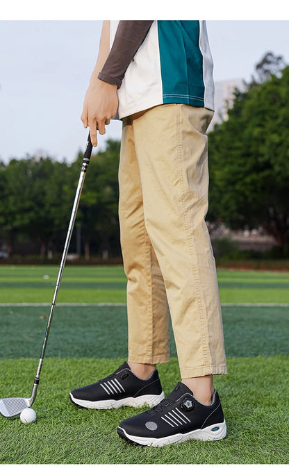 Chaussures de sport sans lacets pour hommes, avec amorti d'air, antichoc, antidérapantes, pour le golf, l'entraînement en extérieur, les trajets professionnels, chaussures polyvalentes pour hommes 9