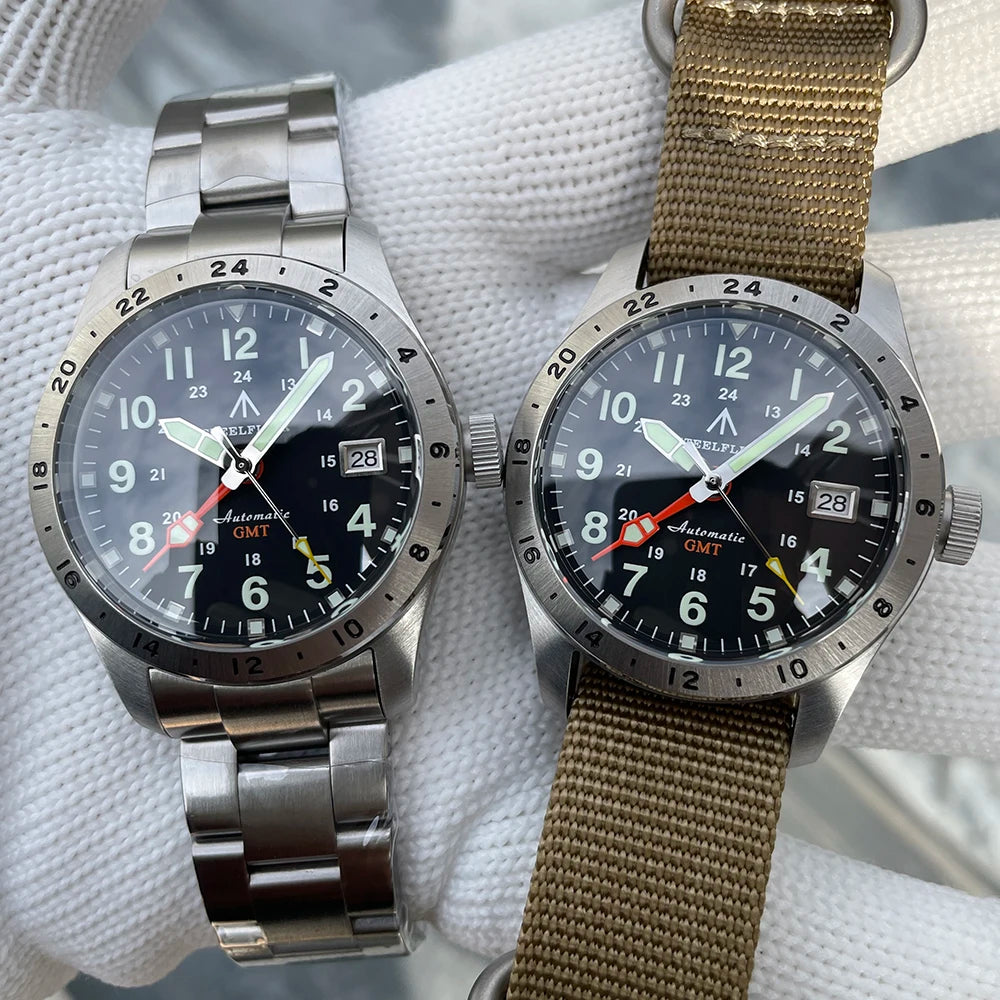 Relógio de pulso mecânico STEELFLIER Official SF792 GMT, movimento NH34, luminescência Super BGW9 C3, resistente à água até 200M, relógio de mergulho de luxo para homem