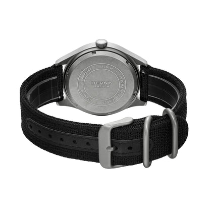 BERNY Titanium Automatic Men's Field Watches Date Sapphire Super Luminous Sports Easy Read Outdoor 10ATM Mechanical Watch