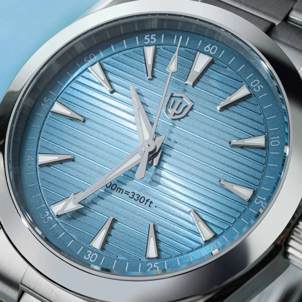 Ρολόι Watchdives WD0006, μηχανισμός VH31 με ομαλή κίνηση του δευτερολέπτου, κυρτό ζαφειρένιο κρύσταλλο, φωταυγές επίστρωμα BGW9, αδιάβροχο έως 10 bar, 38 mm, vintage στυλ