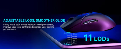 Mouse da gaming wireless Rapoo VT9PRO PAW3398 68g cablato programmabile ergonomico 26000DPI Type C ricaricabile accessorio per PC gamer