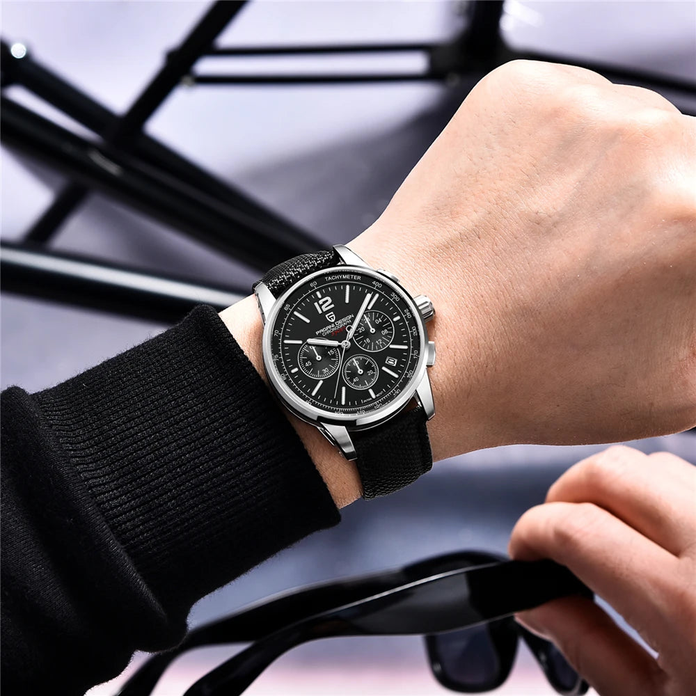 PAGANI DESIGN 2026 New Luxury Fashion Casual Men Quartz Watches VK63 100M Water Resistant Sapphire Glass Stainless Steel Watches