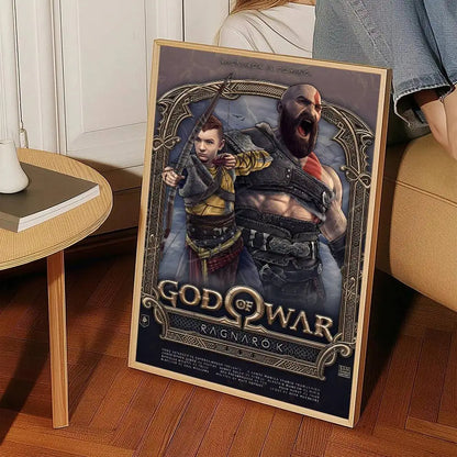 Pop Game God Of War Ragnarok Good Quality Prints And Poster Wall Art For Study Living Room Decor Unique Home Decoration Picture