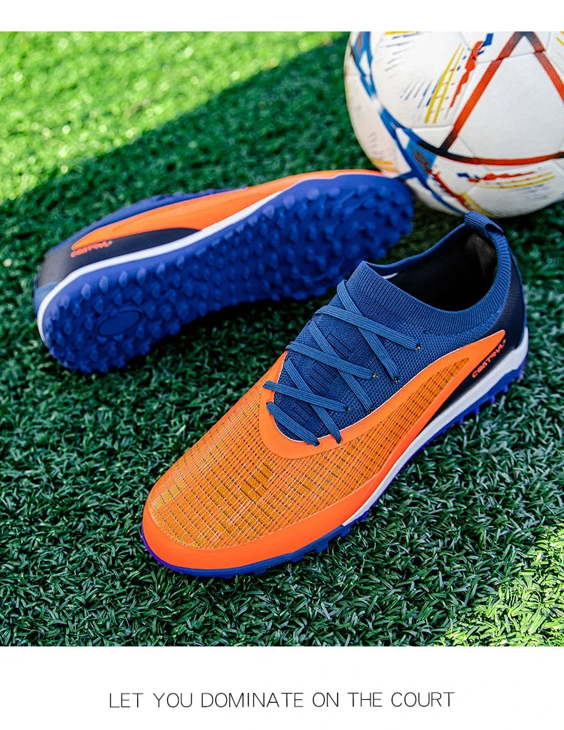 Chuteiras de futebol novas para homem, com pitons para exterior, respiráveis, adulto, antiderrapantes, calçado de futebol desportivo, pitons longos, treino, rapaz, jogo, confortáveis