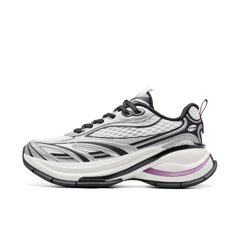 Sapatilhas Xtep Basque 3 para Mulher, Leves, Resistentes ao Desgaste, Modernas, Duráveis, com Sola Grossa, Casuais e Desportivas, 874218320006