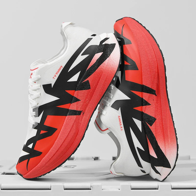 Sports Shoes for Men, Casual Running Shoes, Unisex Jogging Shoes, Popcorn Outsole, Lightweight Breathable Sports Shoes, Women's Non-Slip Shock-Absorbing Athletic Running Shoes 34-44