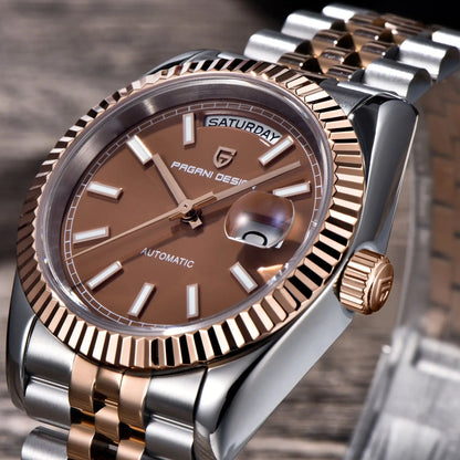 PAGANI DESIGN Enamel Dial 2026 New DD36 Men's Watches Silver Gold Luxury Automatic Watch Men Waterproof Mechanical Wristwatch