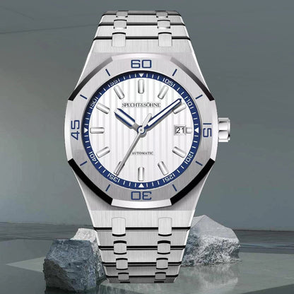 Specht&Sohne New Classic Men's Watch 50M Waterproof Luminous Sapphire Crystal Blue Automatic Mechanical Watches Reloj Hombre