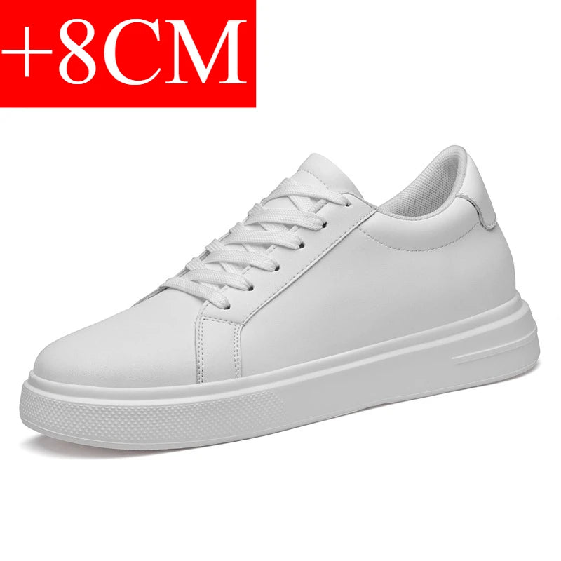 New Men's Sneakers Elevator Shoes Height Increasing Insole 6-10CM High Heels Leather Sport Shoes Men's Shoes